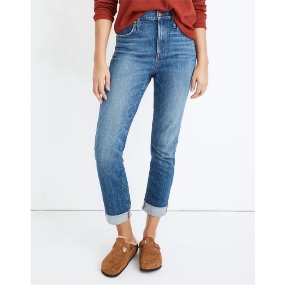 Madewell medium light wash The High Rise Slim Boy Jean size 25 EUC - Picture 2 of 10